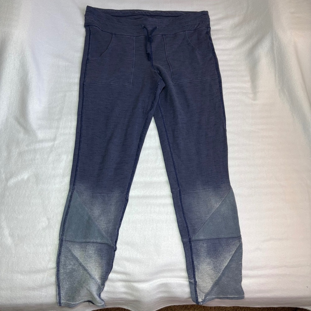 FP Movement Free People Navy Blue Paneled Joggers Drawstring Pants Small